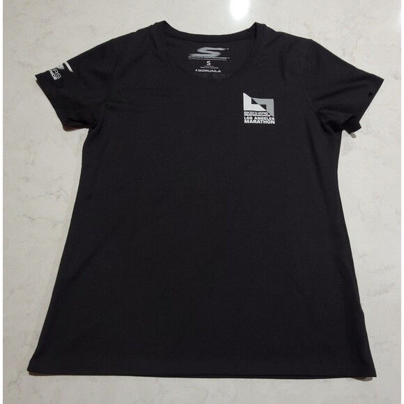 Sketchers Performance Los Angeles LA Marathon Black Running Gym Shirt Small NWOT - Picture 2 of 8